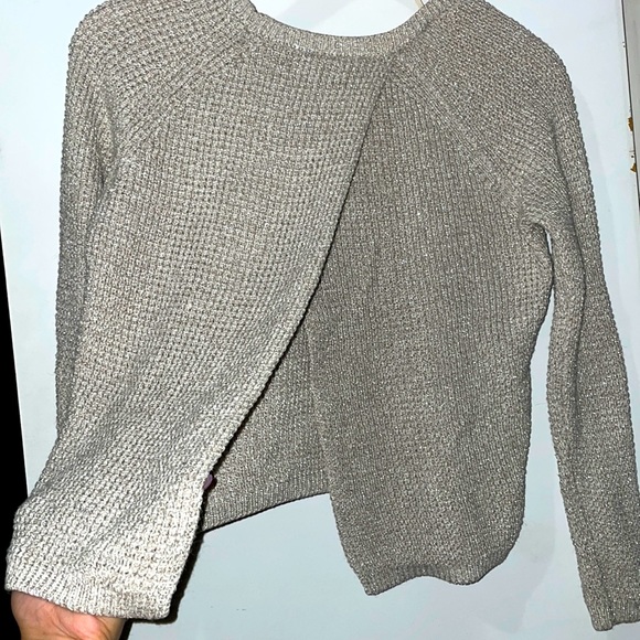 Sparkly Woven Sweater Rachel Rachel Roy with open back cut - Picture 2 of 5
